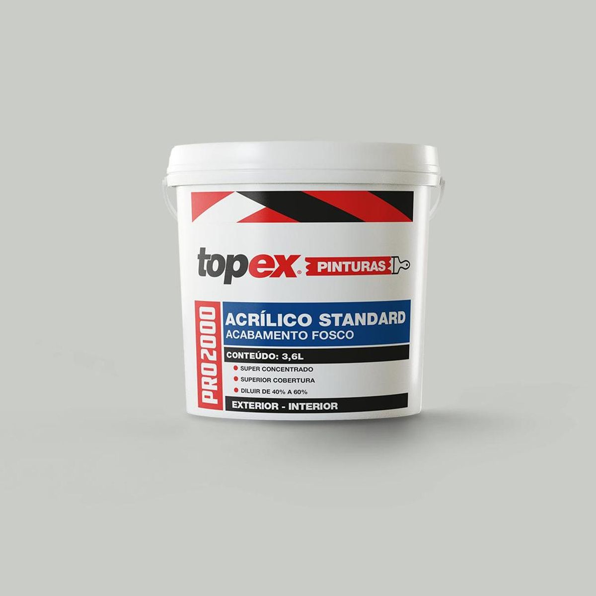 Tinta Acrilica Standard Topex Pro 2000 Cromio Fosco 3.6L, marca Qualycril - Foto 2