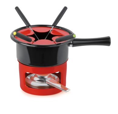 Conjunto para Fondue Viena Esmaltado Vermelho com 8 Peas
