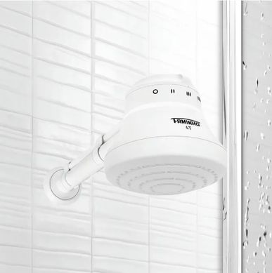 Ducha Faminho com Cano 4 Temperaturas Branca 220V 6800W Fame