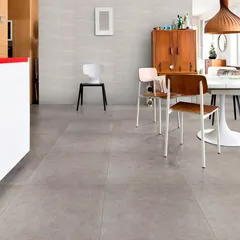 Porcelanato Acetinado Esmaltado Cinza 80X80cm Portobello Retificado Caixa 1,91m² Space Grey