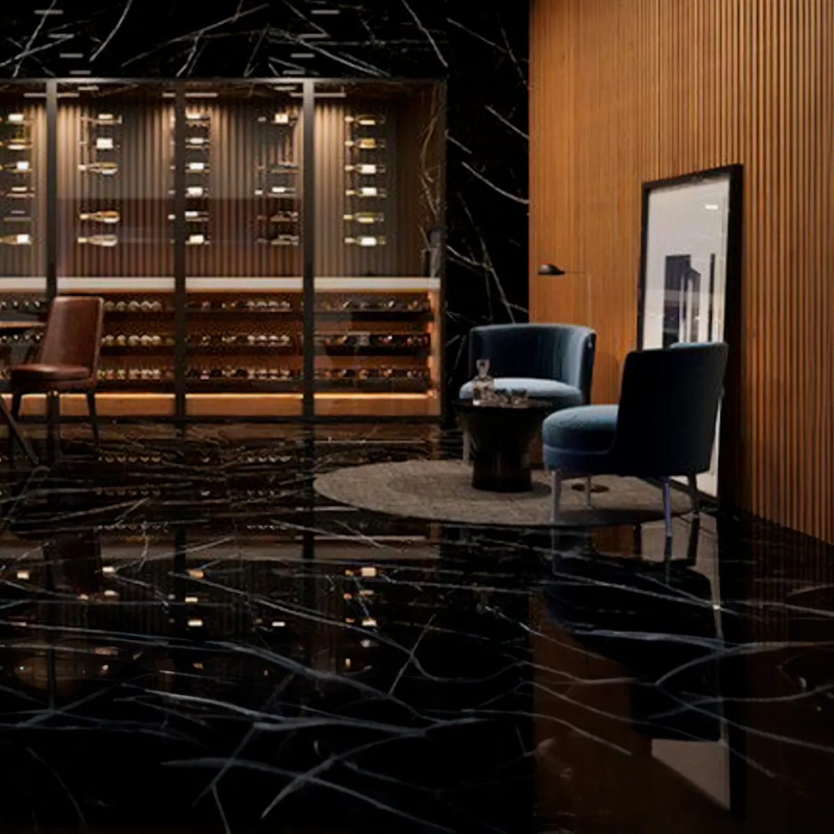 Piso Porcelanato Polido Retificado Preto Interno 60x120cm Royal Black Lux Biancogres Caixa 2m², marca Biancogres - Foto Principal