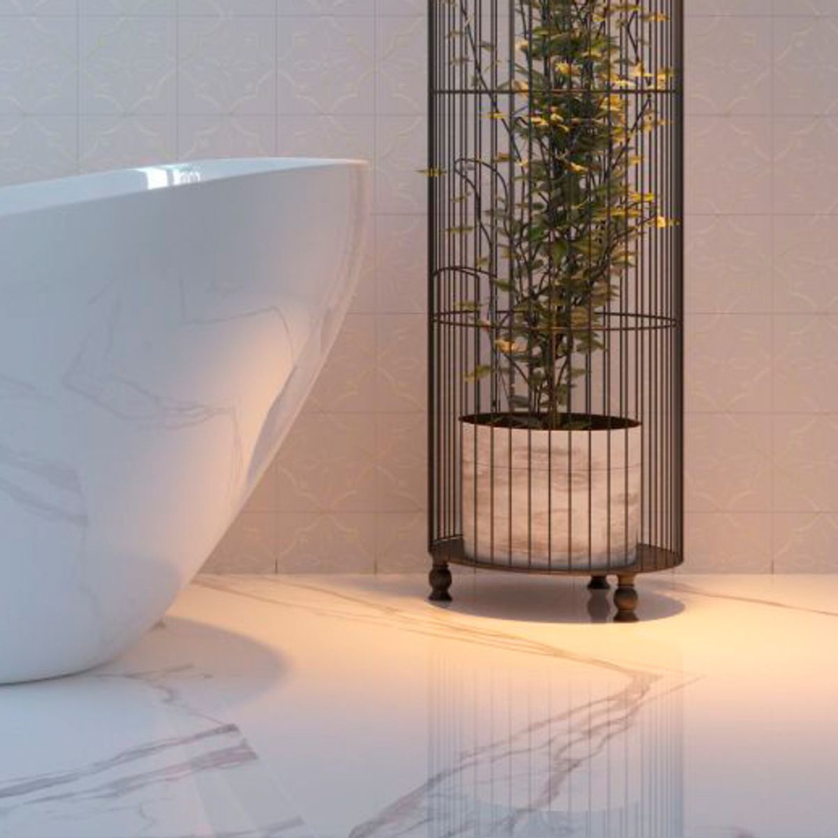 Porcelanato Marmo Branco Polido 80x160cm Eliane, marca Eliane - Foto Principal