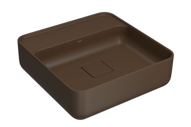 Cuba Quadrad Apoio com Mesa 40Cm-Marrom Fosco