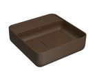 Cuba de Apoio Quadrada com Mesa 40cm Marrom Fosco Slim Deca