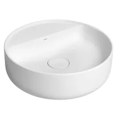 Cuba de Apoio com Mesa Redonda 40cm Branca Slim Deca