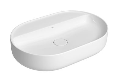 Cuba Oval de Apoio com Mesa 60cm Branco