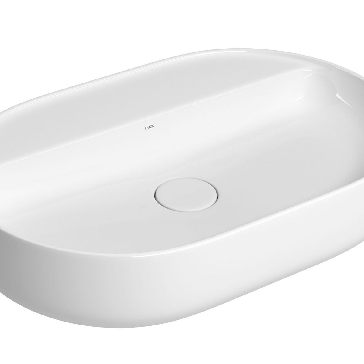 Cuba Oval de Apoio com Mesa 60cm Branco, marca Deca - Foto Principal