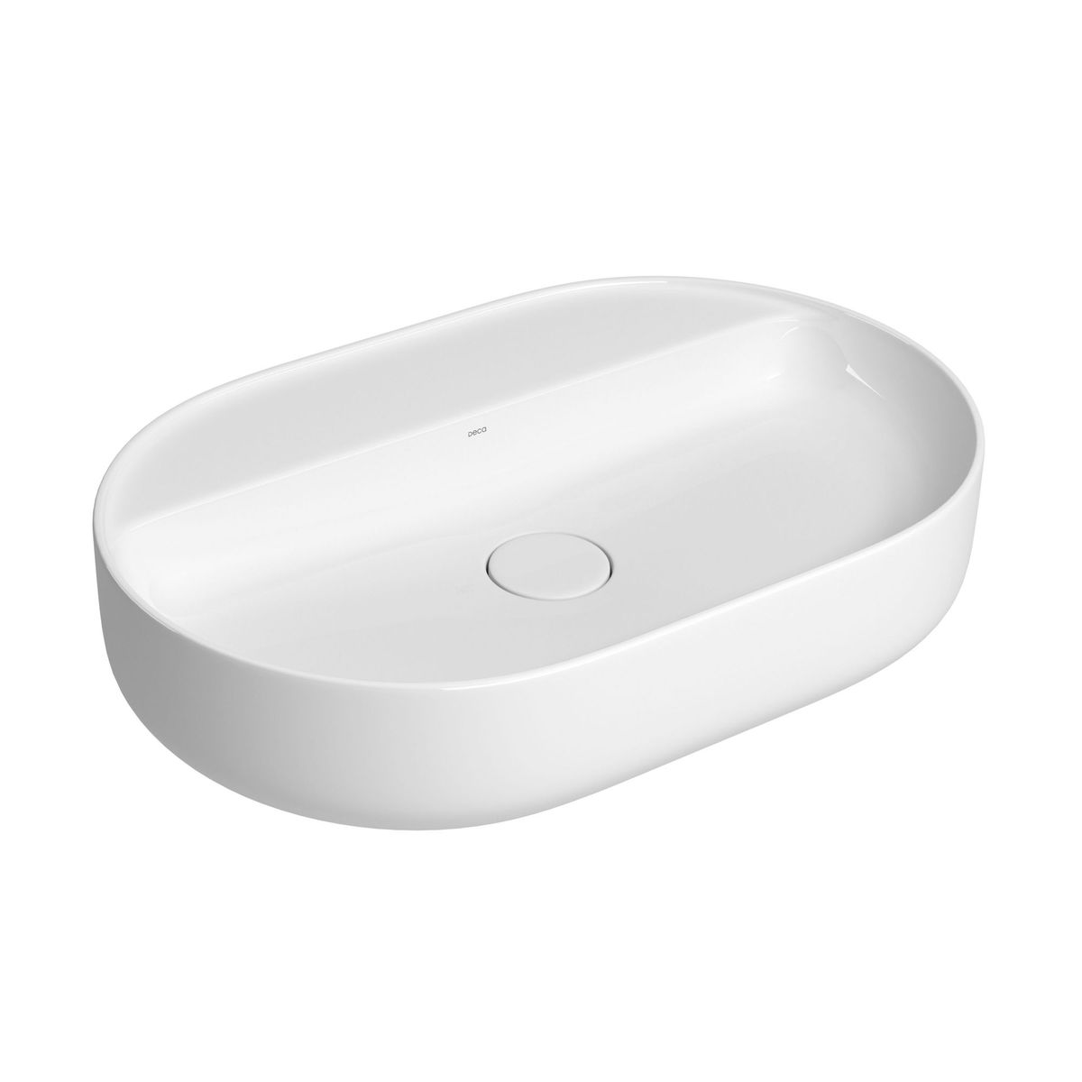 Cuba Oval de Apoio com Mesa 60cm Branco, marca Deca - Foto Principal