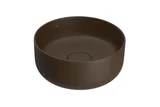 Cuba Redonda de Apoio 30cm Marrom Fosco