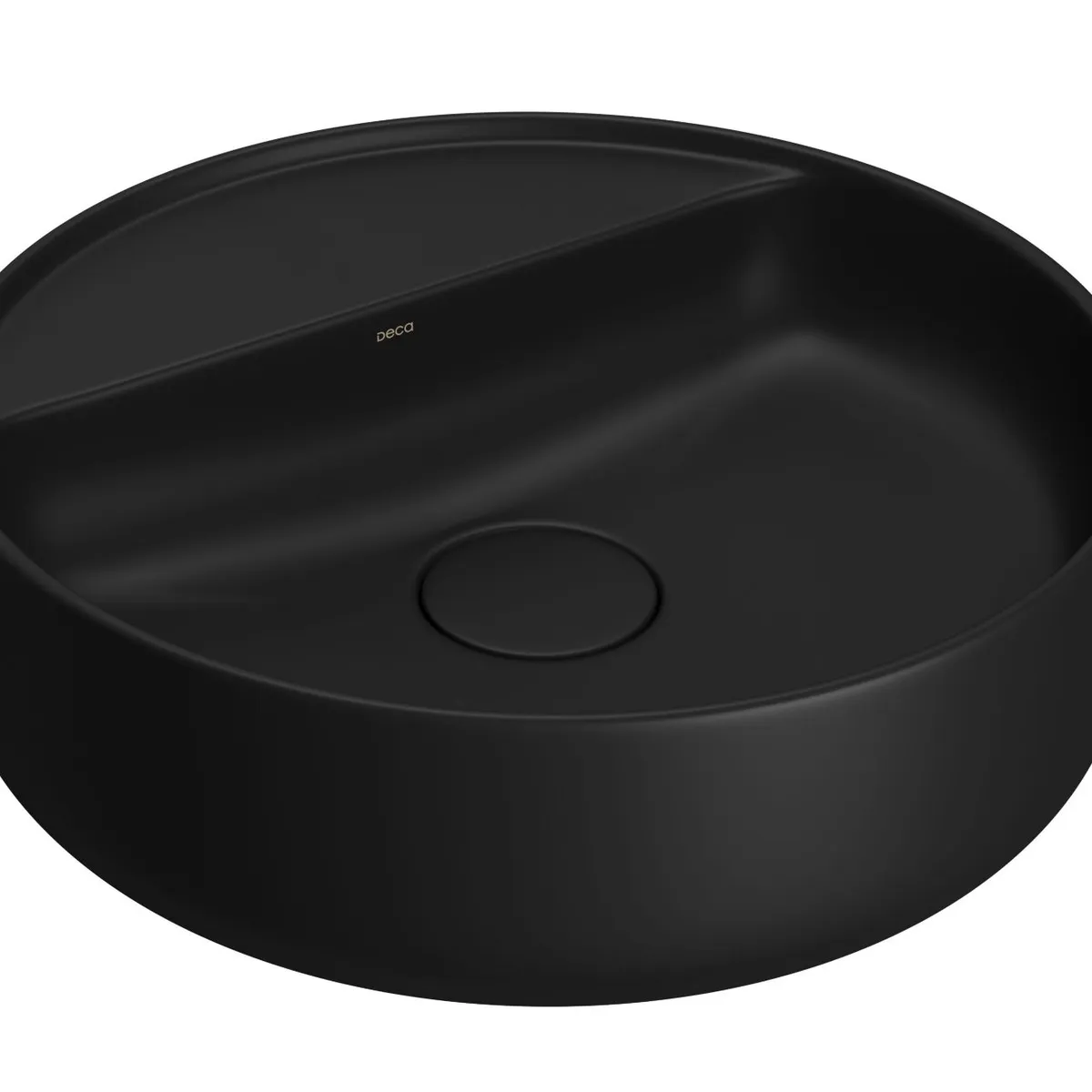 Cuba de Apoio com Mesa Redonda 40cm Ébano Fosco Slim Deca, marca Deca - Foto Principal