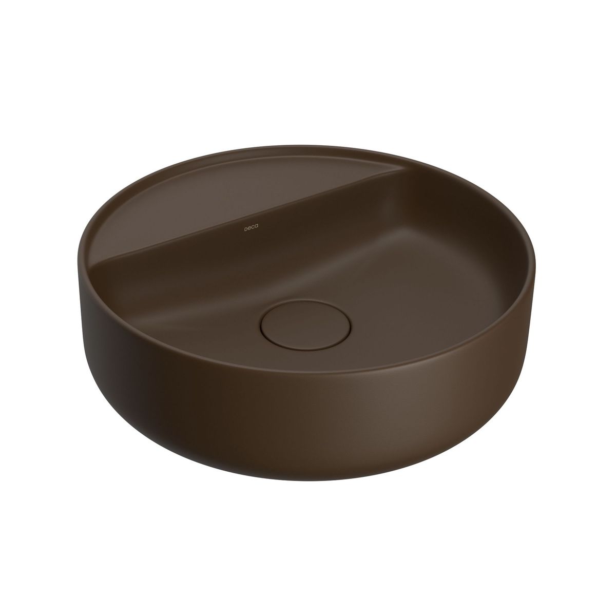 Cuba de Apoio com Mesa Redonda 40cm Marrom Fosco Slim Deca, marca Deca - Foto Principal