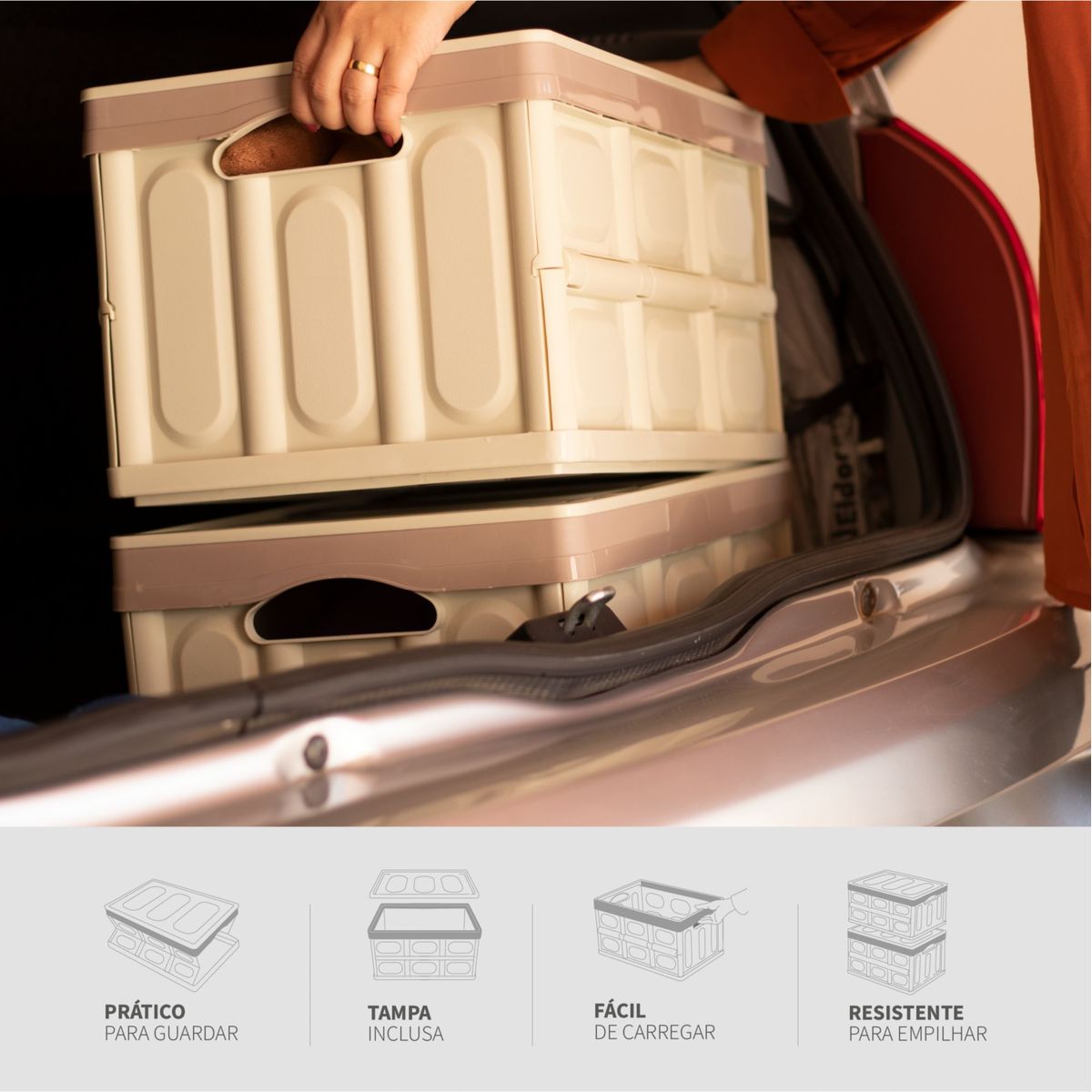 Caixa Organizadora Dobravel 30L, marca Ordene - Foto Principal