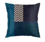 Capa de Almofada Patchwork Estampa 1 43x43cm Verde Cinza e Preto Jolitex
