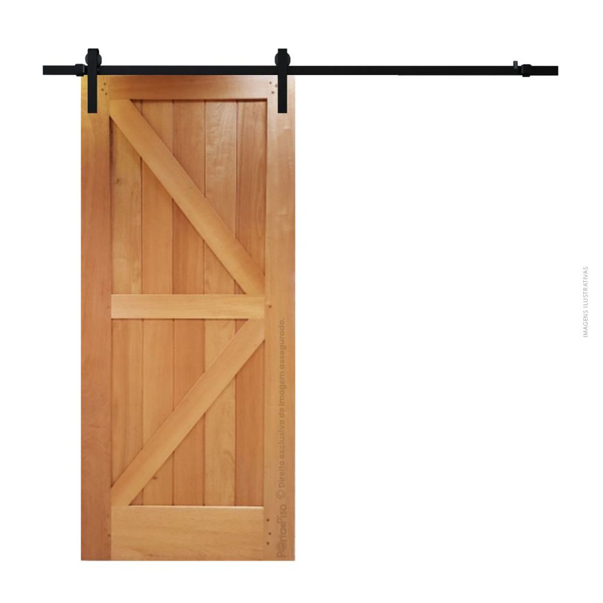 Folha Porta Tauari Nat 210X90X3,5Cm - Madeira Macica Celeiro, marca Mapaf - Foto 2
