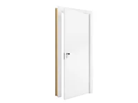 Kit Porta Lisa Montada Solida Batente 7 5 Branco Acabada 62 Esquerda Vert