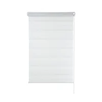 Zebra Persiana Rolo Dupla 120x160cm Branco Evolux