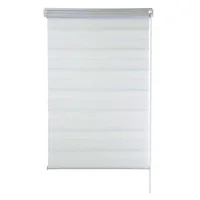 Zebra Persiana Rolo Dupla 120x160cm Branco Evolux