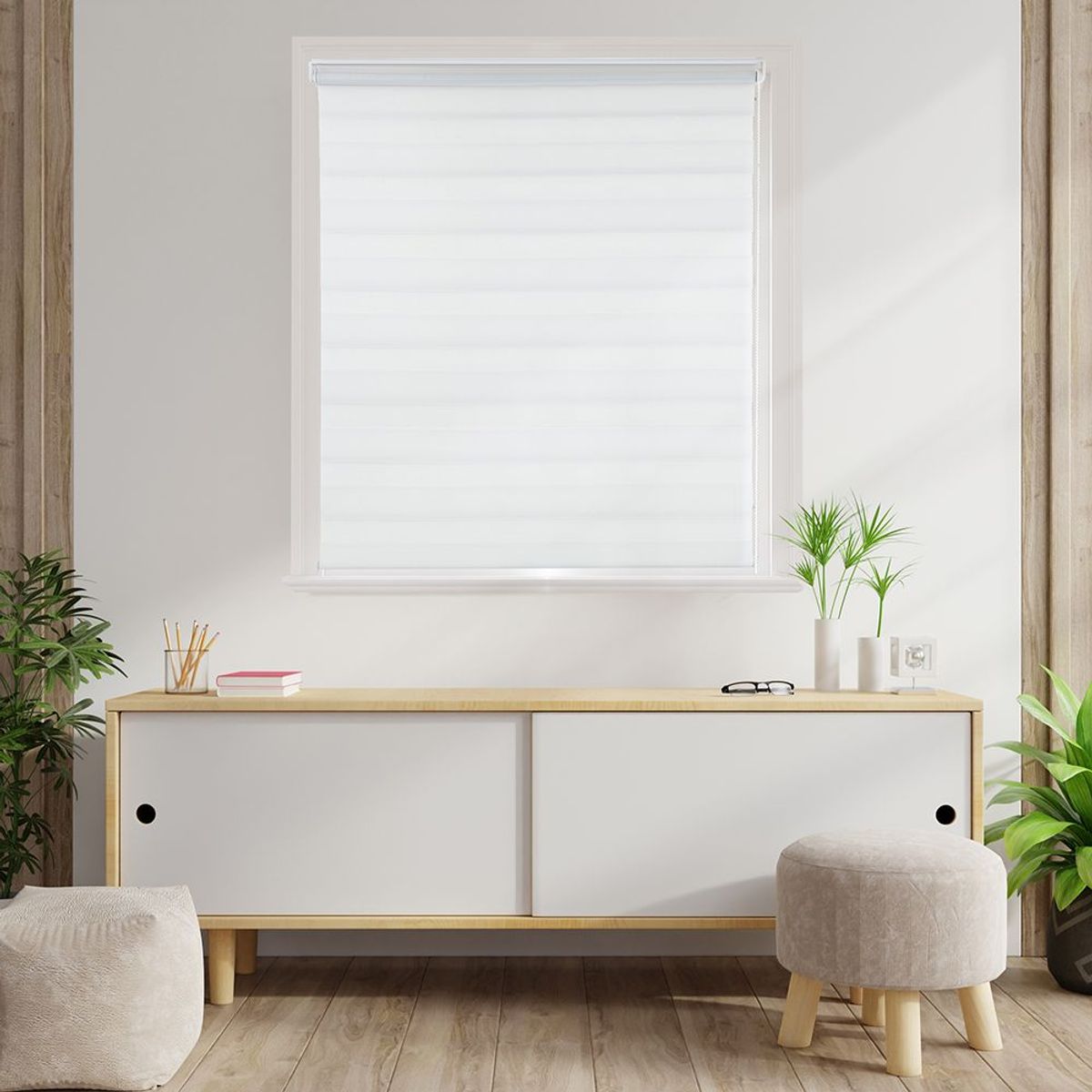 Persiana Rolo Zebra  130x160cm  Branco Evolux, marca Evolux - Foto 2