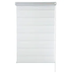 Zebra Persiana Rolo Dupla 160x160cm Branco Fc Evolux