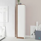 Armário Multiuso 1 Porta Branco/Castanho Mdp 15mm 182x44,5x35cm BRV Móveis