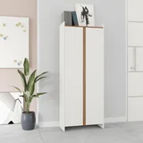 Armário Multiuso 2 Portas Branco/Castanho Mdp 15mm 180,5x70,5x35cm BRV Móveis