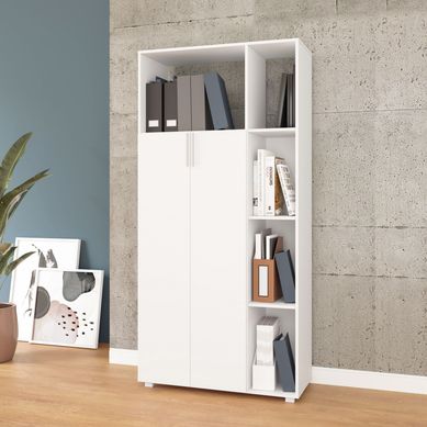 Estante 2 Portas Branco Mdp 15mm 186,3x90x38cm BRV Mveis
