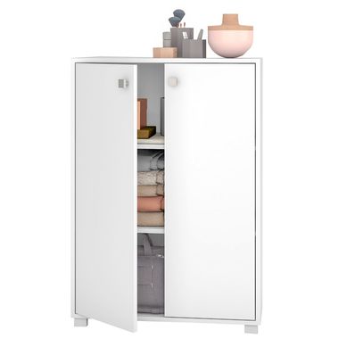 Armrio 2 Portas 2 Prateleiras Branco Mdp 15mm 97x67,5x35cm BRV Mveis