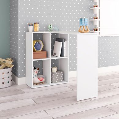 Escrivaninha 4 Nichos Branco Mdp 15mm 77x90x58,8cm BRV Mveis