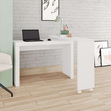 Mesa Tampo Giratorio Branco Mdp 15mm 81x120x46cm BRV Mveis