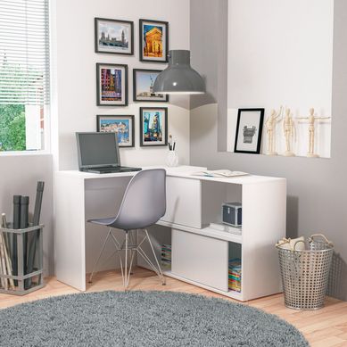 Mesa de Computador 2 Portas de Correr Branco Mdp 15mm 78x188,5x38cm BRV Mveis