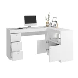 Escrivaninha 2 Portas 3 Gavetas Branco Mdp 15mm 80x150x113,5cm BRV Móveis