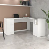Mesa de Computador Branco Mdp 15mm 78,5x160x134,5cm BRV Móveis