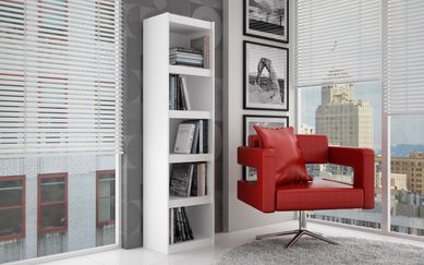 Livreiro 5 Prateleiras Branco Mdp 15mm 182x47,5x33cm BRV Mveis