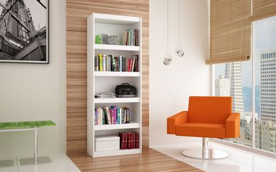 Livreiro 5 Prateleiras Branco Mdp 15mm 182x70,5x33cm BRV Mveis