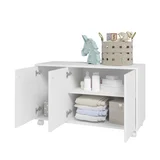 Mesa de Apoio 3 Portas 1 Prateleira Branco Mdp 15mm 53,5x90x33cm BRV Móveis