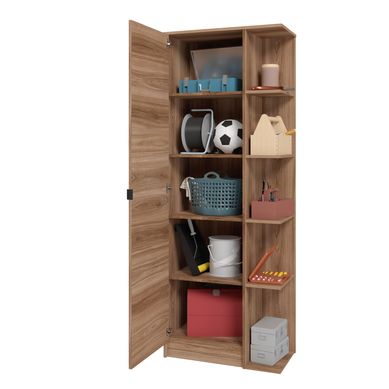 Armrio Multiuso 1 Porta Castanho Mdp 15mm 182x67,5x35cm BRV Mveis
