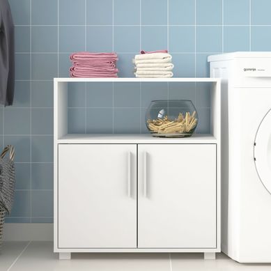 Balco Multiuso 2 Portas Branco Mdp 15mm 74x67,5x29,4cm BRV Mveis