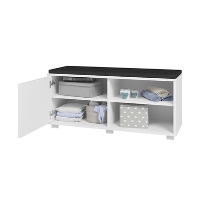 Balco Multiuso 1 Porta 1 Almofada Branco Mdp 15mm 44,3x90x35cm BRV Mveis