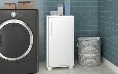 Balco Multiuso 1 Porta Branco Mdp 15mm 74x38x29,5cm BRV Mveis