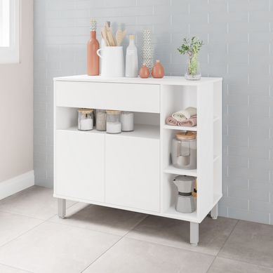 Balco 2 Portas 1 Gaveta Branco Mdp 15mm 83x90x44,5cm BRV Mveis