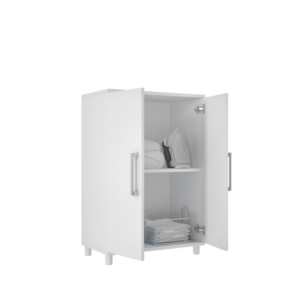 Balcão Servico 2 Portas 1 Prateleira Branco Mdp 15mm 75x53,5x29,5cm BRV Móveis, marca BRV Móveis - Foto Principal