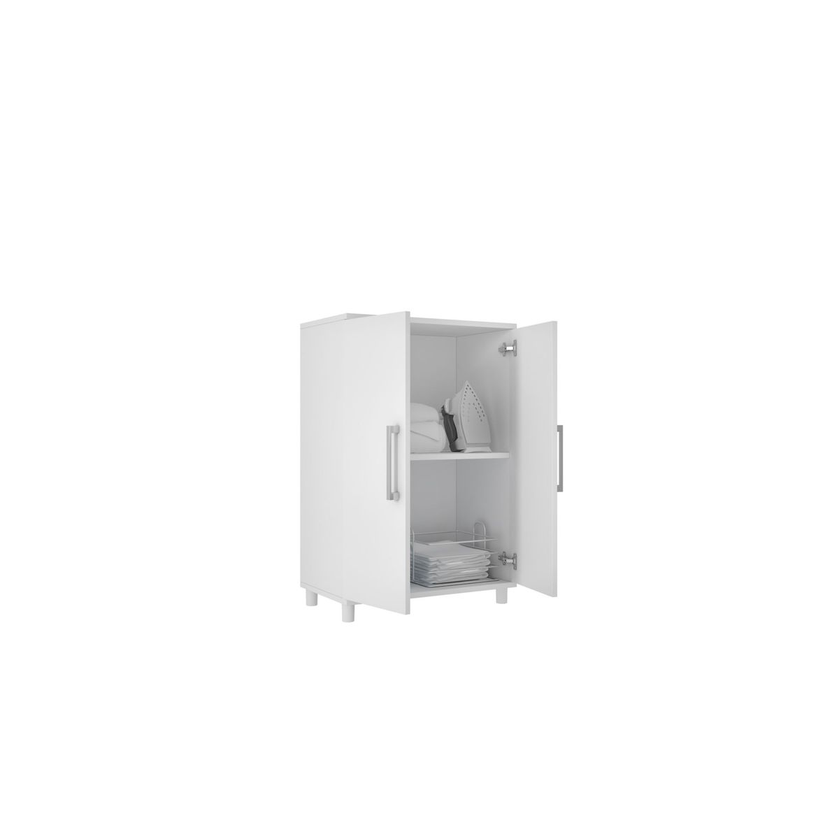 Balcão Servico 2 Portas 1 Prateleira Branco Mdp 15mm 75x53,5x29,5cm BRV Móveis, marca BRV Móveis - Foto Principal