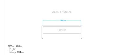 Aereo Cabideiro Branco Mdp 15mm 19x59,4x25cm BRV Mveis