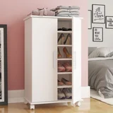 Sapateira 2 Portas 5 Prateleiras Branco Mdp 15mm 99x60x38cm BRV Móveis