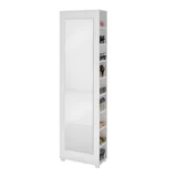 Sapateira 8 Prateleiras 1 Espelho Branco Mdp 15mm 186x53,5x25cm BRV Móveis