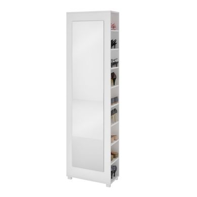 Sapateira 8 Prateleiras 1 Espelho Branco Mdp 15mm 186x53,5x25cm BRV Mveis