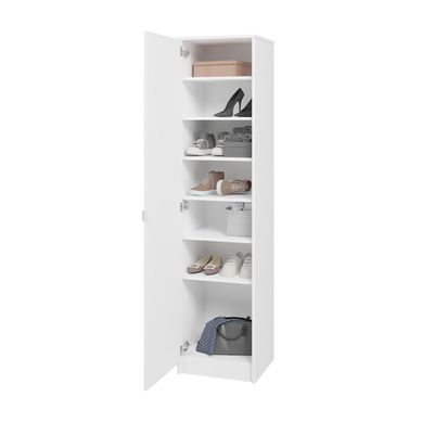 Sapateira 1 Porta 6 Prateleiras com Espelho Branco Mdp 15mm 181,5x44,5x35cm BRV Mveis