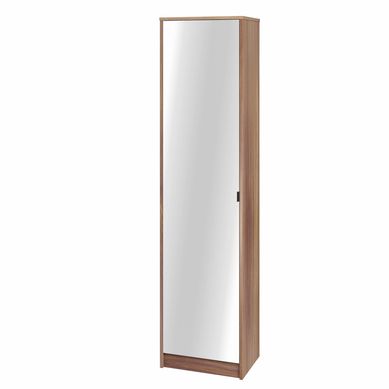 Sapateira 1 Porta 6 Prateleiras com Espelho Castanho Mdp 15mm 181,5x44,5x35cm BRV Mveis