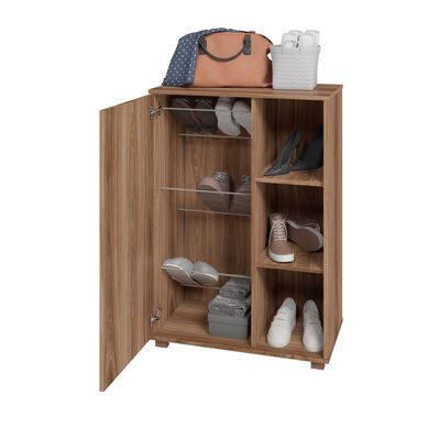 Sapateira 1 Portas Castanho Mdp 15mm 96,5x67,5x35cm BRV Mveis