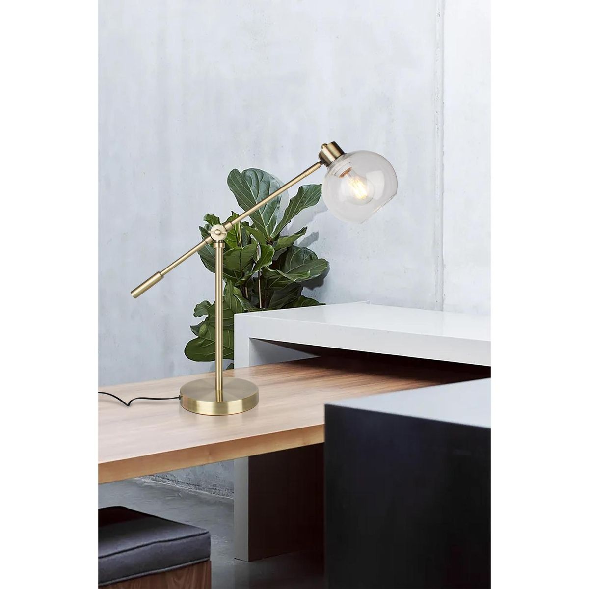  Luminária de Mesa Classe 1L E27 Branco Just Home Collection, marca Just Home Collection - Foto 2